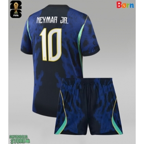 Brasilien Neymar Jr #10 Replika Babytøj Udebanesæt Børn VM 2026 Kortærmet (+ Korte bukser)
